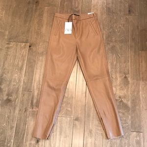 *SOLD OUT* ZARA FAUX LEATHER HI-RISE LEGGINGS SZ M